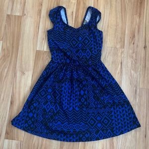 black and blue dress